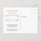 Ring erop in de "Engagement Party" Uitnodiging Briefkaart (Achterkant)