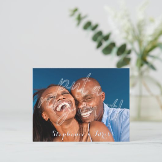 Ring erop in de "Engagement Party" Uitnodiging Briefkaart (Staand voorkant)