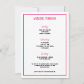 Ring Finger Bold Roze Bachelorette Meisjes Weekend Kaart (Achterkant)