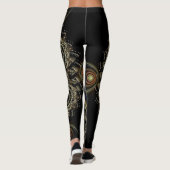 Ring fractal Abstracte achtergrond Leggings (Achterkant)
