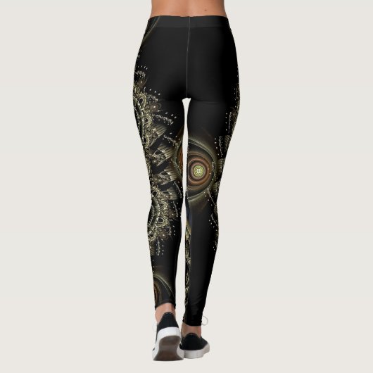 Ring fractal Abstracte achtergrond Leggings (Achterkant)
