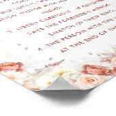 Ring Game Herfst Bloemen Vrijgezellenfeest Teken Poster (Hoek)