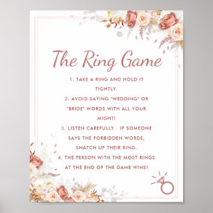 Ring Game Herfst Bloemen Vrijgezellenfeest Teken Poster