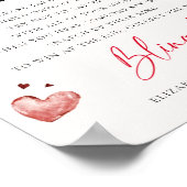 Ring Game Valentine Bridal Shower Game Watercolor Poster (Hoek)