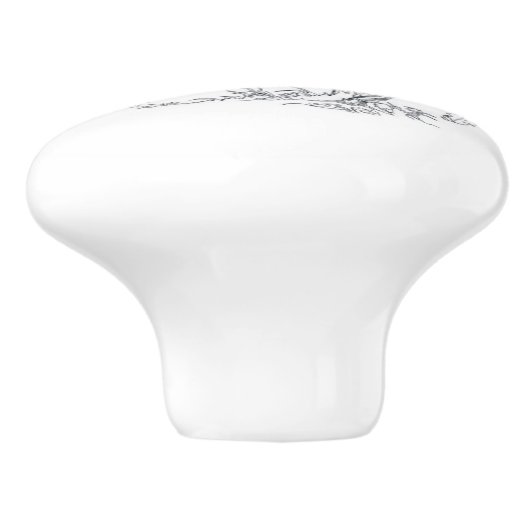 Ring-hals fazant aangepaste keramische knop (Zijkant)