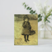 Ring Happy Bells over de sneeuw Victoriaans Briefkaart (Staand voorkant)