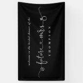 Ring Hart Toekomst Mevrouw Zwart Wit Vrijgezellenf Spandoek (Verticaal)