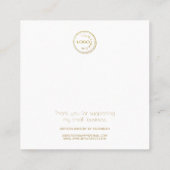 Ring Holder Beeldscherm Voeg je Logo wit toe Vierkante Visitekaartje (Achterkant)