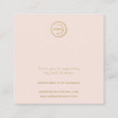 Ring Holder Beeldscherm Voeg uw Logo bleke vierkan Vierkante Visitekaartje (Achterkant)