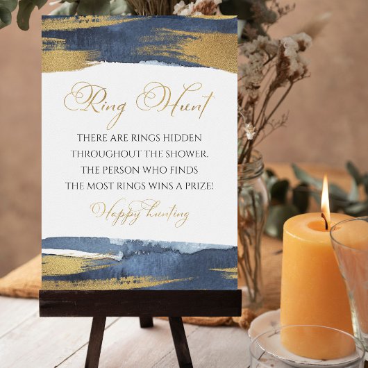 Ring Hunt Abstract Blauw Vrijgezellenfeest Spel Ka Kaart