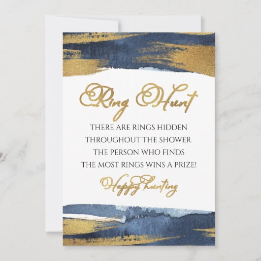 Ring Hunt Abstract Blauw Vrijgezellenfeest Spel Ka Kaart (Voorkant)