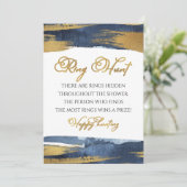 Ring Hunt Abstract Blauw Vrijgezellenfeest Spel Ka Kaart (Staand voorkant)