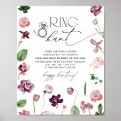 Ring Hunt Bloem Bruiloft Borrel Spel Bord Poster (Voorkant)