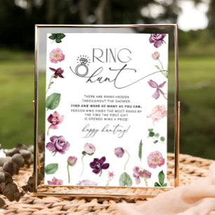 Ring Hunt Bloem Bruiloft Borrel Spel Bord Poster