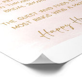 Ring Hunt Blush & Gold Vrijgezellenfeest Game Sign Poster (Hoek)