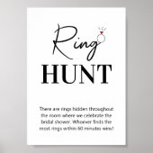 Ring Hunt Bridal Game Sign Poster (Voorkant)