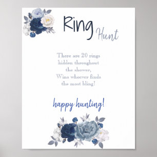 Ring Hunt Bruiloft Feestspel Bord Poster