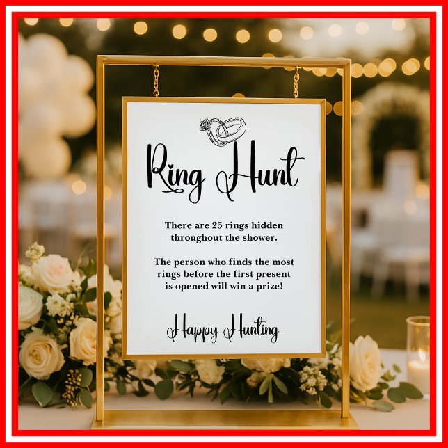Ring Hunt Bruiloftsspel Elegant Bord  (Creator heeft geüpload)