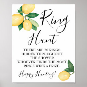 Ring Hunt Citroenen Bruidsfeest spelbord Poster