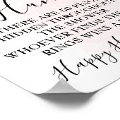 Ring Hunt Citroenen Roze Bruidsdouche Spel bordje Poster (Hoek)