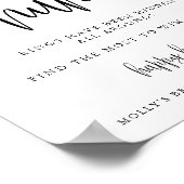 Ring Hunt Douche Spel, Minimalistische Calligrafie Poster (Hoek)