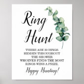 Ring Hunt Eucalyptus Bruidsdouche Spel Bord Poster (Voorkant)