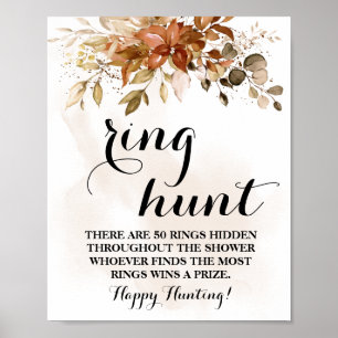 Ring Hunt Eucalyptus Herfst Bruidsfeest Spel bord Poster