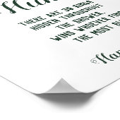 Ring Hunt Eucalyptus Vrijgezellenfeest Game Sign Poster (Hoek)