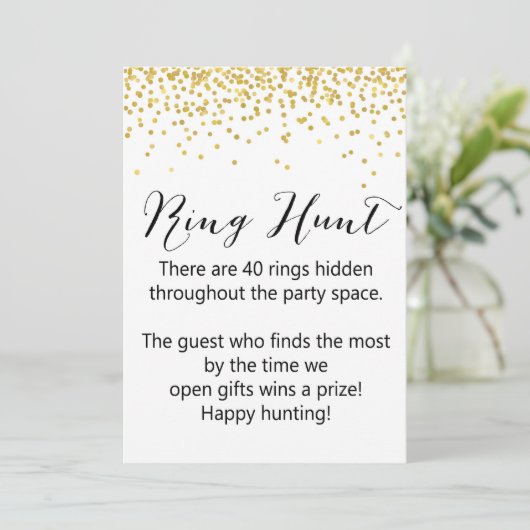 Ring Hunt Game 5x7"-teken Kaart (Staand voorkant)