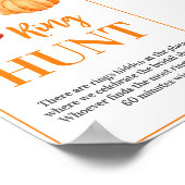 Ring Hunt Herfst Pumpkin Bridal Game Sign Poster (Hoek)