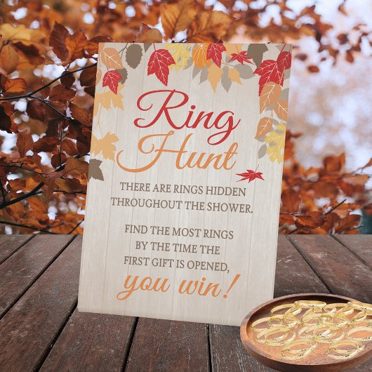 Ring Hunt Herfst Vrijgezellenfeest Party Game Reclamebord Met Voetstuk