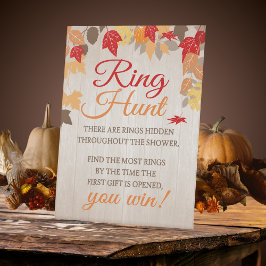 Ring Hunt Herfst Vrijgezellenfeest Party Game Reclamebord Met Voetstuk