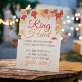 Ring Hunt Herfst Vrijgezellenfeest Party Game Reclamebord Met Voetstuk