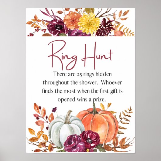 Ring Hunt Herfst Vrijgezellenfeest spel Poster (Voorkant)
