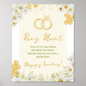 Ring Hunt Honeybee Bruid Bij Bruiloft Bruidsjurk B Poster (Voorkant)