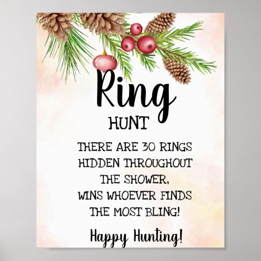 Ring Hunt Kerst Bruidsjonker Feestspel Bordspel Si Poster (Voorkant)