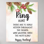 Ring Hunt Kerst Bruiloft Borrel Spel Bord Poster (Voorkant)