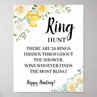 Ring Hunt Lemons & Rozen Vrijgezellenfeest Game Si Poster