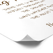 Ring Hunt Marsala Vrijgezellenfeest Game Sign Poster (Hoek)