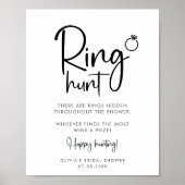 Ring Hunt minimalistisch modern scriptteken Poster (Voorkant)