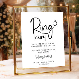 Ring Hunt minimalistisch modern scriptteken Poster