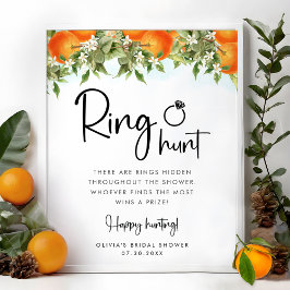 Ring Hunt Oranje Vrijgezellenfeest Game Kaart Poster