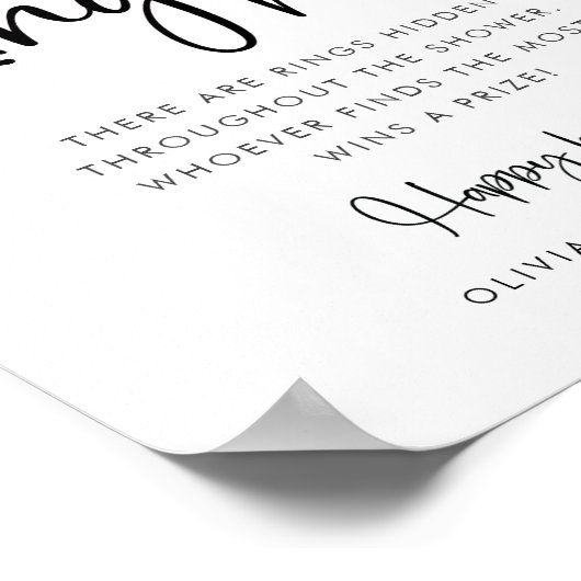 Ring Hunt Oranje Vrijgezellenfeest Game Kaart Poster (Hoek)