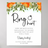 Ring Hunt Oranje Vrijgezellenfeest Game Kaart Poster (Voorkant)