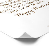 Ring Hunt Pampas Grass Vrijgezellenfeest Game Sign Poster (Hoek)