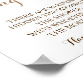 Ring Hunt Pink Floral Vrijgezellenfeest Game Sign Poster (Hoek)