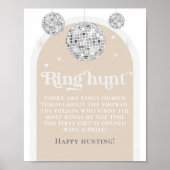 Ring Hunt Spel Disco Ball Vrijgezellenfeest Poster (Voorkant)