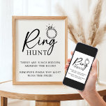 Ring Hunt Vrijgezellenfeest Bachelorette Party Gam Poster<br><div class="desc">Ring Hunt Vrijgezellenfeest Bachelorette Party Game Winnaar krijgt een prijs! Dit kan worden afgedrukt als één groot poster, of u kunt het downloaden en meerdere exemplaren afdrukken van uw eigen drukker of lokale winkel! Neem contact met ons op via cedarandstring@gmail.com als u hulp nodig hebt bij het ontwerp of de...</div>