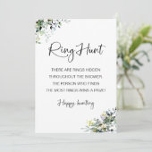 Ring Hunt Vrijgezellenfeest Game Kaart (Staand voorkant)