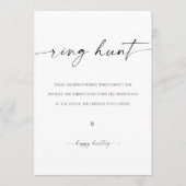 Ring Hunt Vrijgezellenfeest Game Programmakaart (Voorkant)